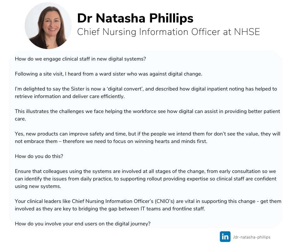 How do we engage clinical staff in new digital systems?

Some recent musings from LinkedIn: