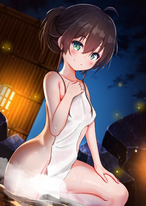 温泉のまつりちゃん
 #まつりは絵っち 