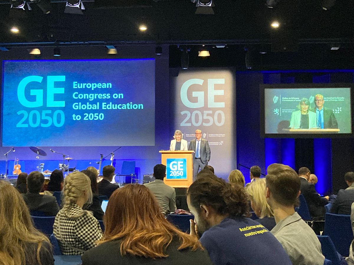 GENE_GlobalEd's tweet photo. GENE Chair Prof. Annette Scheunpflug &amp; GENE Director @LiamWegimont closing the 2nd and last day of the #GE2050 Congress. With a reminder that "No one walks without learning to walk, without learning to make the journey by walking..." #PauloFreire 👉https://t.co/d30cHs99hu https://t.co/rZtwuHSBop