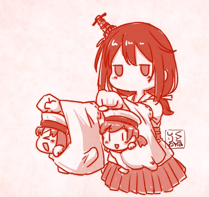 山城さんの袖は海防艦ふたりくらいなら入る 