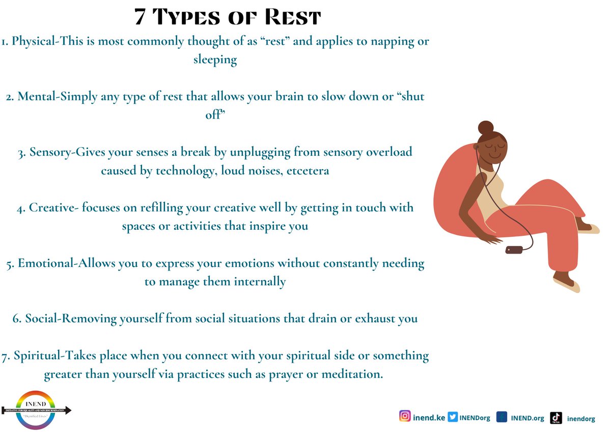 INENDorg's tweet photo. The Weekend is Here fam!
We advocate for Rest as usual Cause #RestIsPolitical!
Intentional rest reduces stress, works against the many detriments of a sedentary lifestyle, and boosts your immune system. https://t.co/tYe2f9ii0f