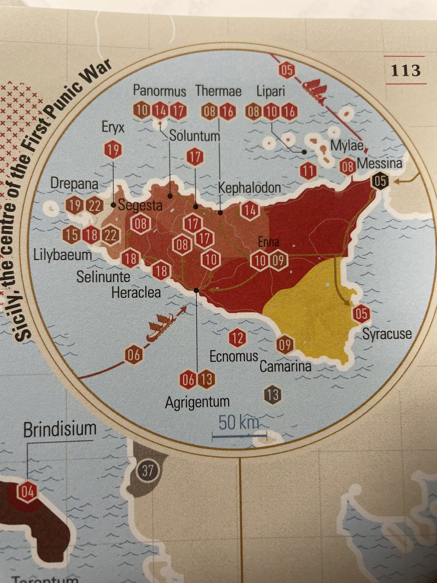 PeterGOSullivan's tweet photo. @TrimontiumTrust @trimontium wondering if there is a companion site to elaborate on the infographics. for example can’t easily figure out to what numbers 1-52 correspond on pages 112/113 on the three punic wars. #PhillipMatyszak https://t.co/IPOROaopT1