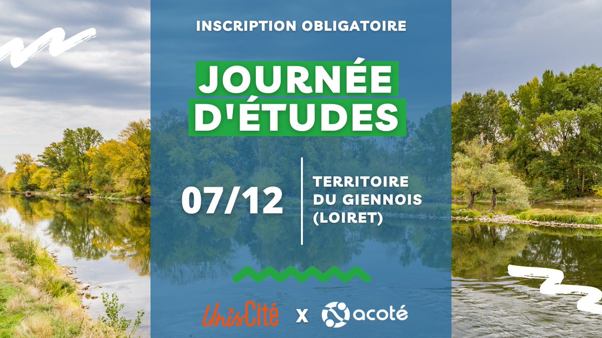 SAVE THE DATE

@uniscite et <a href="/CertiNergy_S/">CertiNergy & Solutions</a> organisent une journée d’études sur la thématique des #mobilités en territoire rural et péri-urbain.

📅 7 décembre 2022
📍 Territoire du Giennois (Loiret)

Inscription gratuite ici : acote-covoiturage.fr/agenda/journee…