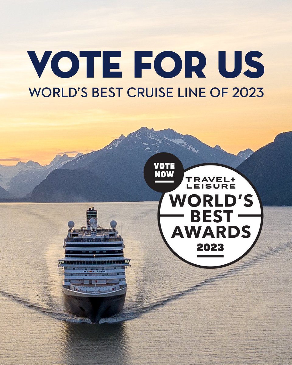 We're excited to announce that we've been nominated in the Cruise Lines category for Travel + Leisure's World's Best Awards. 😍 Vote for us at ecs.page.link/HxTv. 
#HALAttitudeofGratitude #TravelPartners