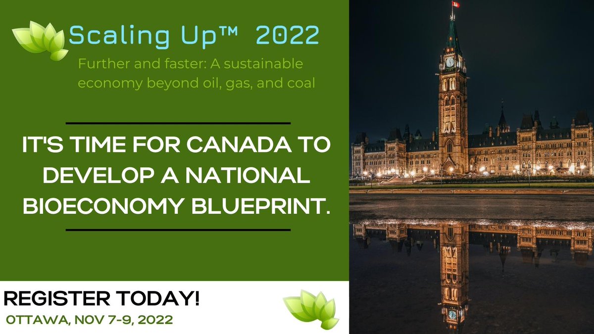 Just a few more days till #ScalingUp2022! 👏

Looking forward to seeing you all in Ottawa for 🇨🇦’s 7th annual industrial #BioEconomy conference. 

Haven’t gotten your tickets yet? Check out the link in the comments ⬇️

#AgTech #Forestry #Sustainability #NetZero #BioRevolution