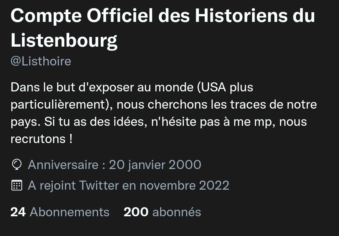 Compte Officiel des Historiens du Listenbourg tweet media