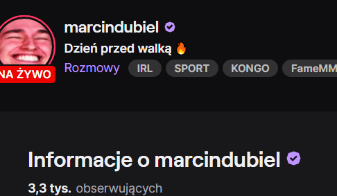 fingusio's tweet photo. @MarcinDubi gratulacje zdobycia Partnera @Twitch w ciągu jednego 2h streama :D https://t.co/PIc62SVfbT