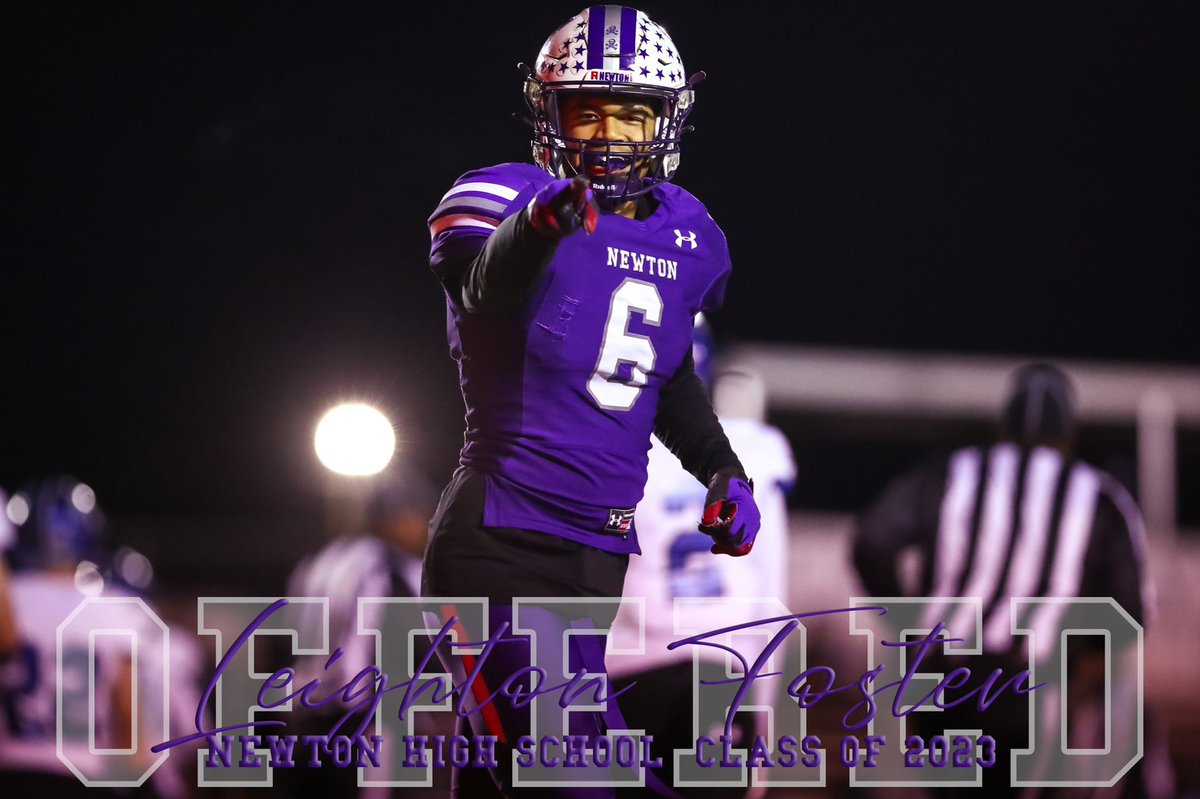 LeightonFoster_'s tweet photo. After talking with @CoachScarter, I am extremely blessed to have received an offer from @ACUFootball 💜🤍! @coachp_ACU @NewtonSports @NewtonFootball2 @NewtonEaglesTx #GoWildcats https://t.co/uBKygZ8arM