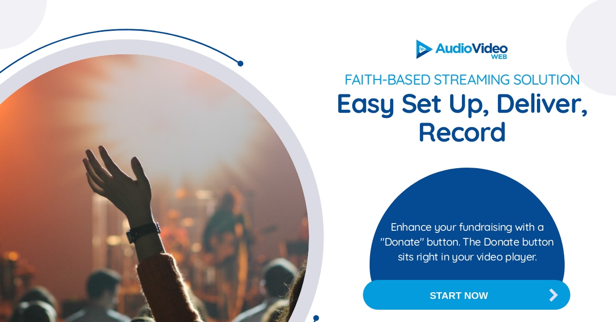 Avwebstreaming's tweet image. Easy to set up, deliver, and record for future viewing. With the built in option to donate directly from the player.

audiovideoweb.com/industries-fai…