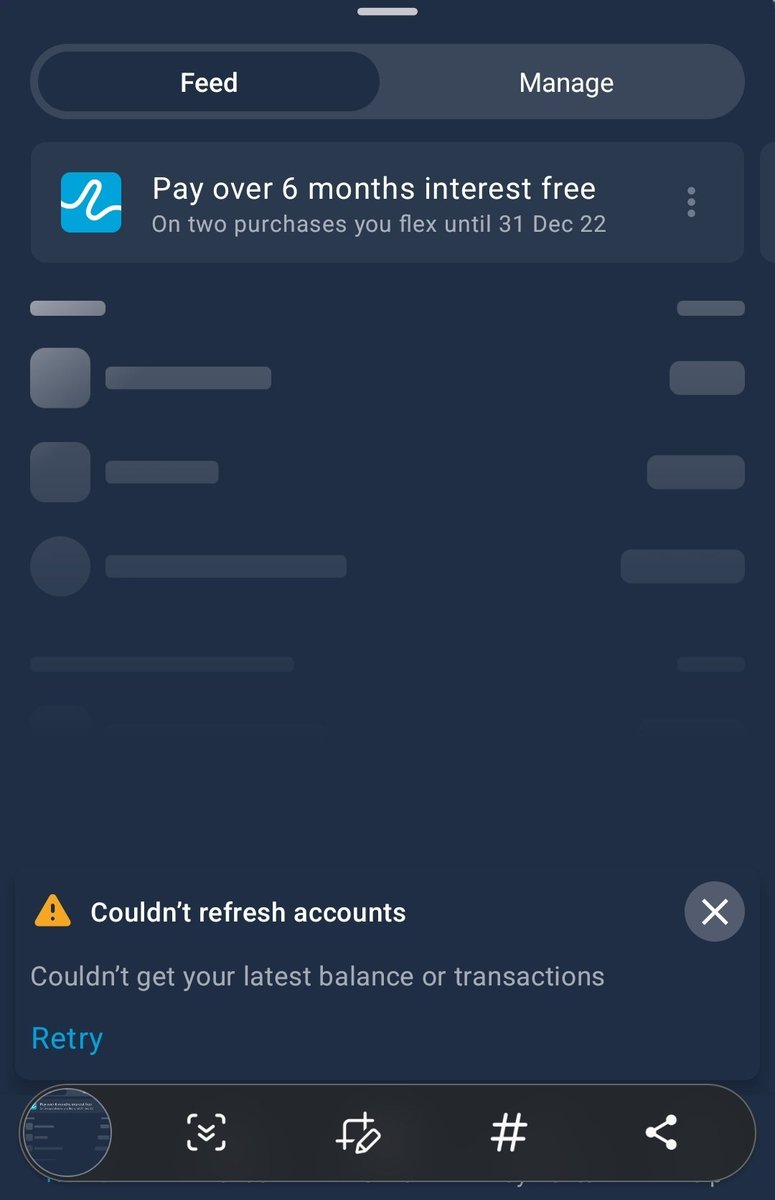 jarrodvb's tweet photo. @monzo I'm a premium customer and have been unable to access my account for 24hrs + on Android app. have tried many times to uninstall/reinstall app which hasn't worked https://t.co/jYK2vJ1k4K