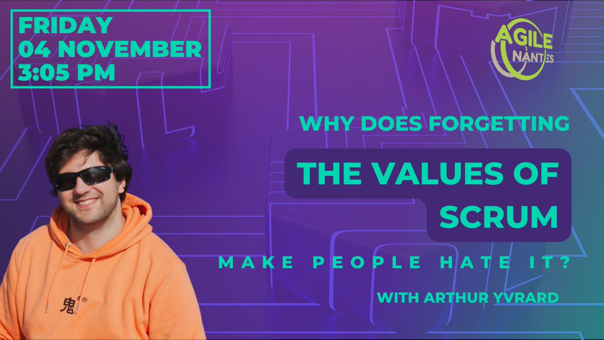 D_EDGE_Hosp's tweet photo. Why has Scrum fallen out of favour? Have we forgotten its founding values?
Arthur Yvrard explains how this framework has become bloatware &amp; how to return to the fundamentals to use Scrum efficiently.
Join him today at the Agile Tour Nantes: https://t.co/jjo8uXPp9e

#Scrum #ATN22 https://t.co/j0K7ZyEc7V