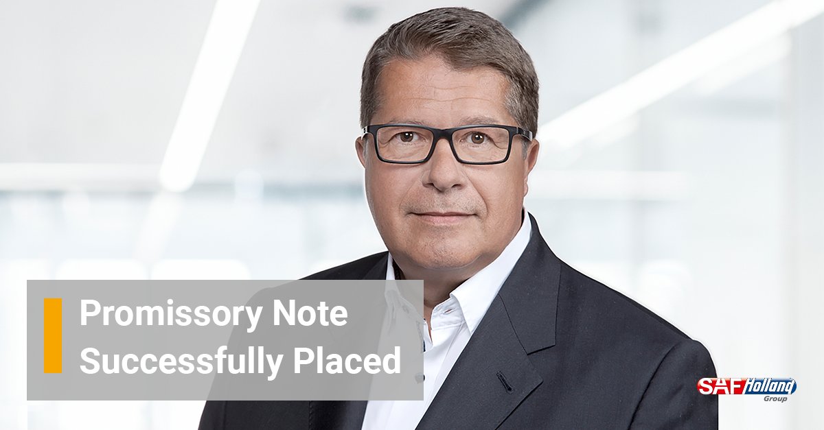 SAFHOLLAND_SE's tweet photo. SAF-HOLLAND today has succesfully placed a Promissory note loan for refinancing purposes. The originally targeted volume of  EUR 100 million was upsized to EUR 176 million due to over-subscription. Learn more under https://t.co/zfMTcaUAGs https://t.co/GPPwJKdhPP