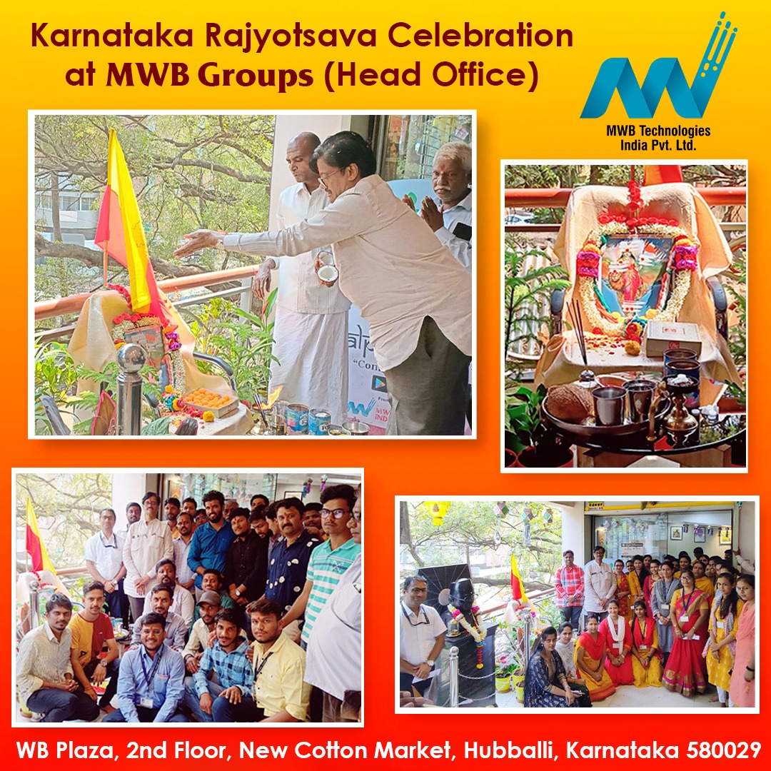 MwbTechnologies's tweet photo. #november1st, #karnatakarajyotsava Celebration at MWB Technologies India Pvt Ltd. Thanks to all the Teams for being a part of this wonderful #event and making it Successful...
@MwbTechnologies @KalpavrikshaMWB @MukeshBafna22 @MonicaP2922 #mwb #mwbgroups #wbtechindia #bafnagroup https://t.co/5VtRtik6tv