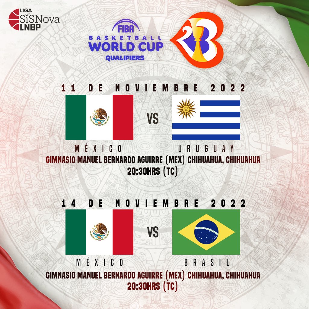 LNBPoficial's tweet photo. TODOS APOYANDO A @mexbasquet 🇲🇽 EN LA QUINTA VENTANA PARA LOS CLASIFICATORIOS DE LA @fibawc 

 #JuntosHaciendoHistoria #EsteEsMiJuego #LNBP https://t.co/bW3LrQ0aaz