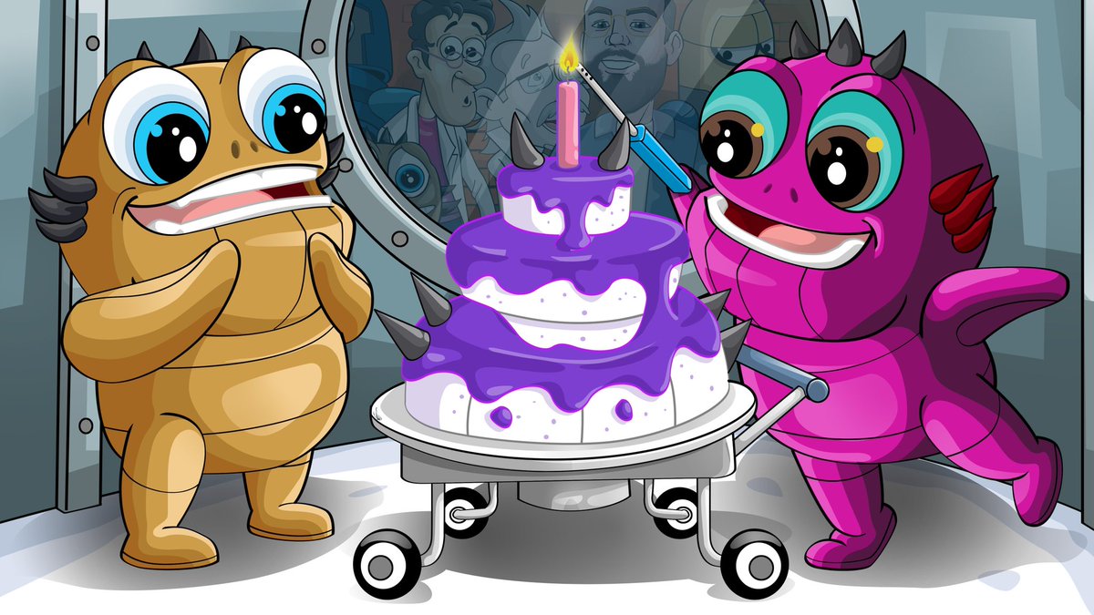 Happy Birthday to us! 🎉

Join us as we celebrate our first year!
We are dedicated to delivering the best possible project to you. 

Drop us a comment, and you might find yourself opening a special birthday gift

🎁 Follow, Like + Retweet

🎁 Tag 5 friends

#LoveMonsterNFT #Avax