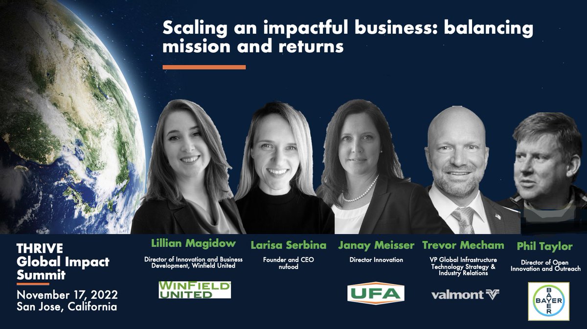 What can #agtech and #foodtech startups do to turn novel ideas into transformative business value? Meet experts in the art of innovation on Nov. 17 at the #THRIVEGlobalImpactChallenge to get your answers. 

Use code SOCIAL25 for a 25% ticket discount: 
thriveagrifood.com/events/global-…