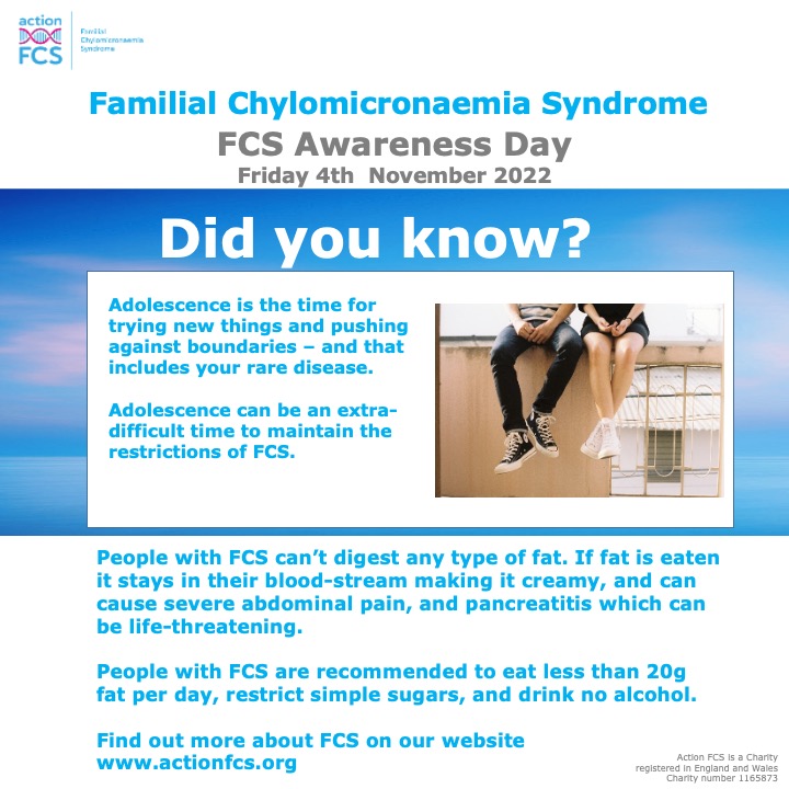 ActionFCS's tweet photo. Post your experiences of the 10g fat challenge using #actionfcs #10gfatchallenge #fcsawarenessday @heartukcharity @livingwithfcs @GeneticAll_UK @manchester_cv @RareBeacon https://t.co/aeCfJJSy4C