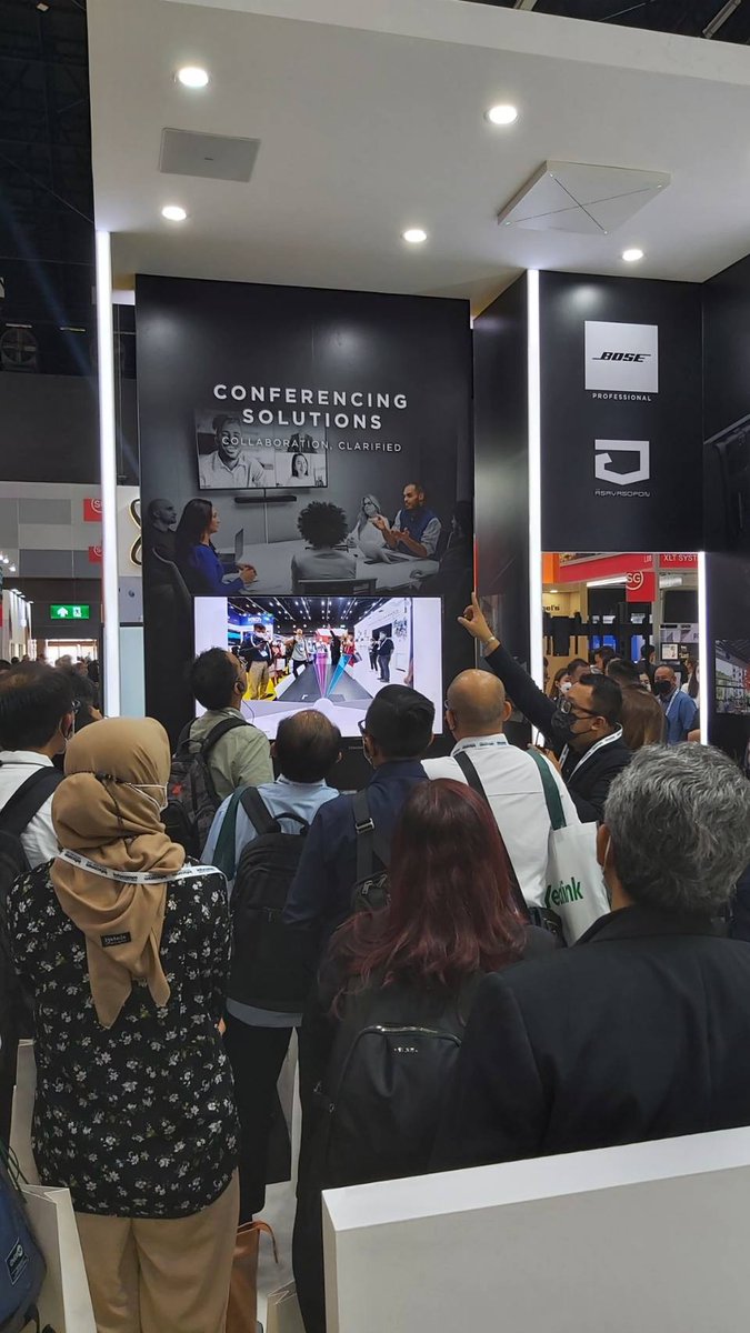 BosePro's tweet image. It was incredible to see the excitement about the latest @BosePro  products at @InfoComm_SEA, including:
• The new Videobar VB-S
• DesignMax pendants 
• AMM multipurpose loudspeakers
• Plus much more!
#InfoCommSEA #ProAV #AVtech #Technology #avindustry