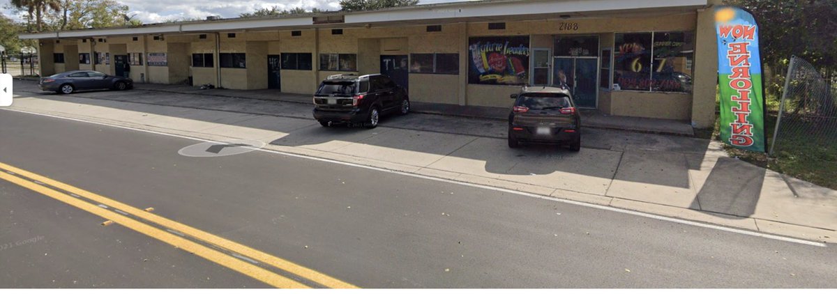 The Future Leaders Academy Preschool offers preschool through kindergarten in the last unit on the right in this rundown shopping strip. All the other units are empty except for a restaurant near the other end. A concrete area in the back serves as a playground.