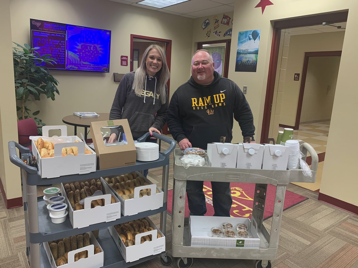 Thanks a H🥯LE bunch for the wonderful Friday surprise from our admin! <a href="/beckymorgan0/">Becky Morgan</a> <a href="/WinTheDay_RRFB/">Coach Commins</a>