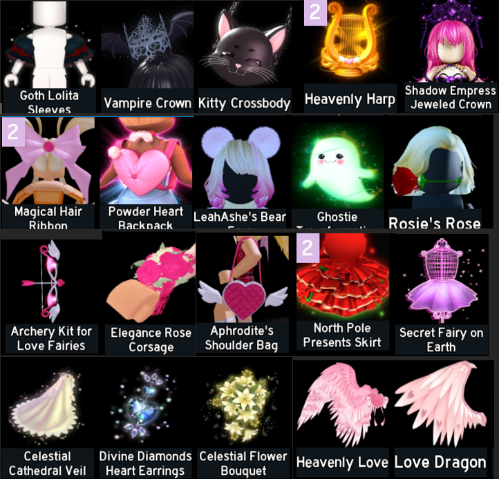 lexixbexi's tweet photo. Trading these items and parts for robux! 
.
.
.
#royalehigh #royalehightrade #royalehighcommission #royalehightradings #RoyaleHighTea #royalehighhalotrades #royalehighcrosstrade #royalehighcrosstrading #adoptmetrading #mm2trading #robuxtrading #adoptmecrosstrade #giveaway #robux https://t.co/lxmkaxe2DS