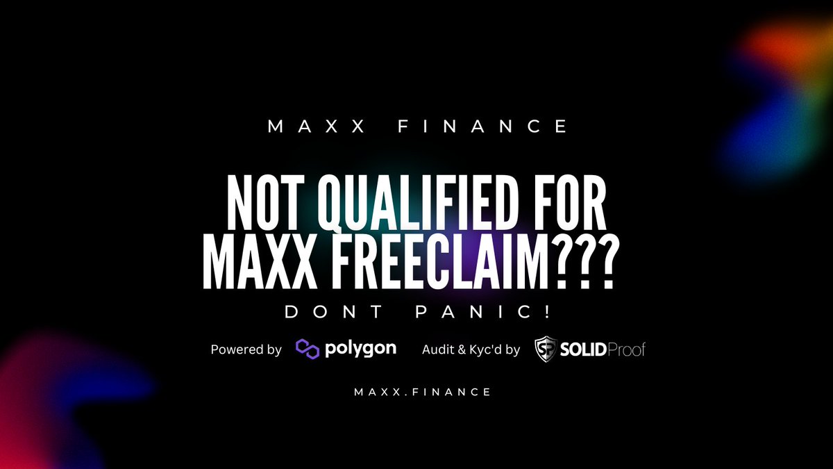 We are doing an airdrop that will not qualify all users for a free claim! The free claim is filtered to allow us to capture certain accounts. If you are not eligible for the free claim don't get discouraged! We will be doing an airdrop of between $250-500 worth of $MAXX