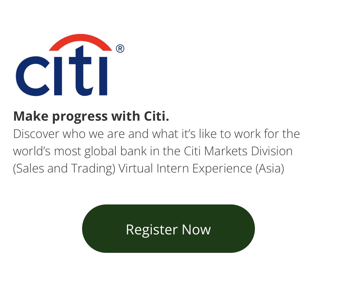 HMohedano_'s tweet photo. ‼️ Me parece súper interesante compartir con vosotros este CURSO GRATUITO de Citi que te permite realizar una EXPERIENCIA inmersiva (online) aprendiendo los roles de diferentes áreas de BANCA de INVERSIÓN

➡️ https://t.co/jBbPBicCcV https://t.co/TYsuV0YcnV