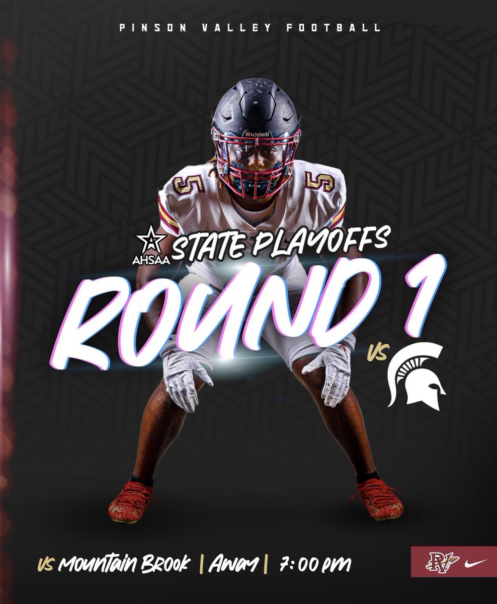 Pinson_Football's tweet photo. GoodMorning Pinson Valley Faithful!! It’s Gameday🏈It’s time to answer the call and go to work. Round 1 fight !! #FeartheSpear #Tr1be #Go2Work #GATA https://t.co/mLrHZdl11F