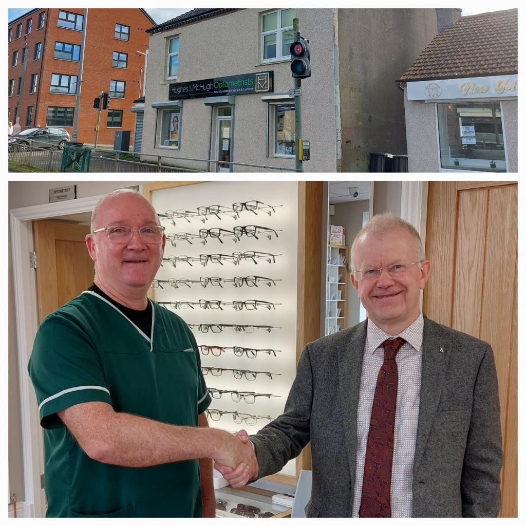 Really interesting &amp; informative visit to Hughes &amp; McHugh, optometrists, in Baillieston. Part of a campaign by Optometry <a href="/OptomScotland/">Optometry Scotland</a> to update MSPs on their work. Discussed a range of issues including training, dispensing, latest equipment, relationship with GPs &amp; pharmacists.