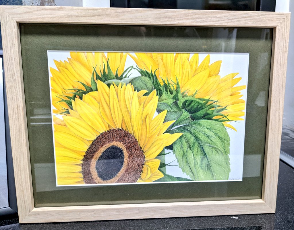 Firm favourite among people I've spoken to, these sunflowers are available tomorrow. Pay by #bitcoin at the #christmas #artfair #isleofman 

Really need to get my website sorted pronto!
