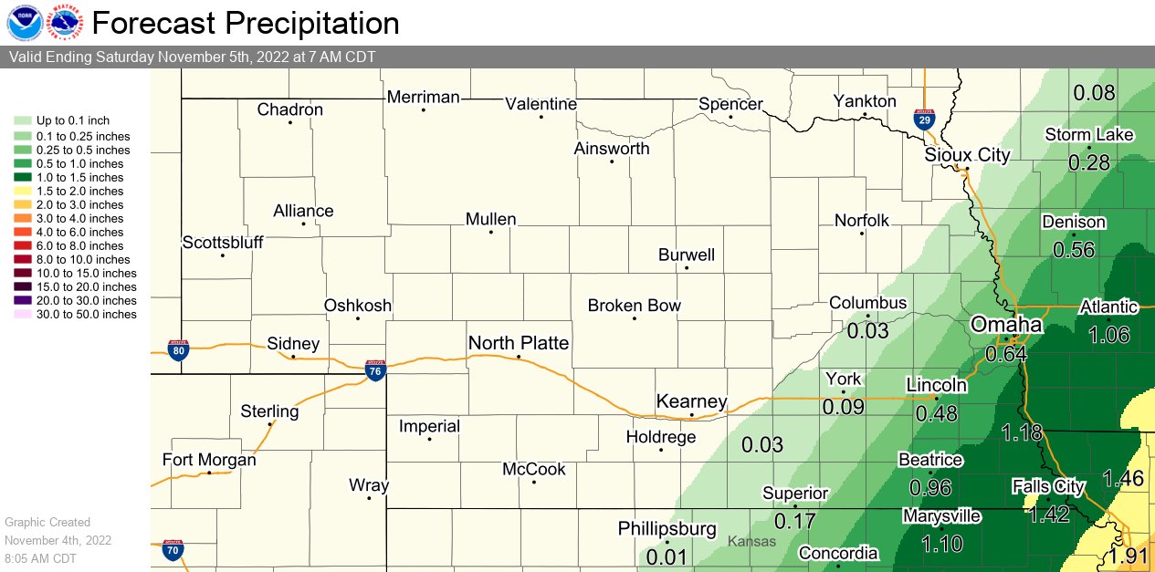 NWS Omaha on Twitter "Although some light precipitation is possible