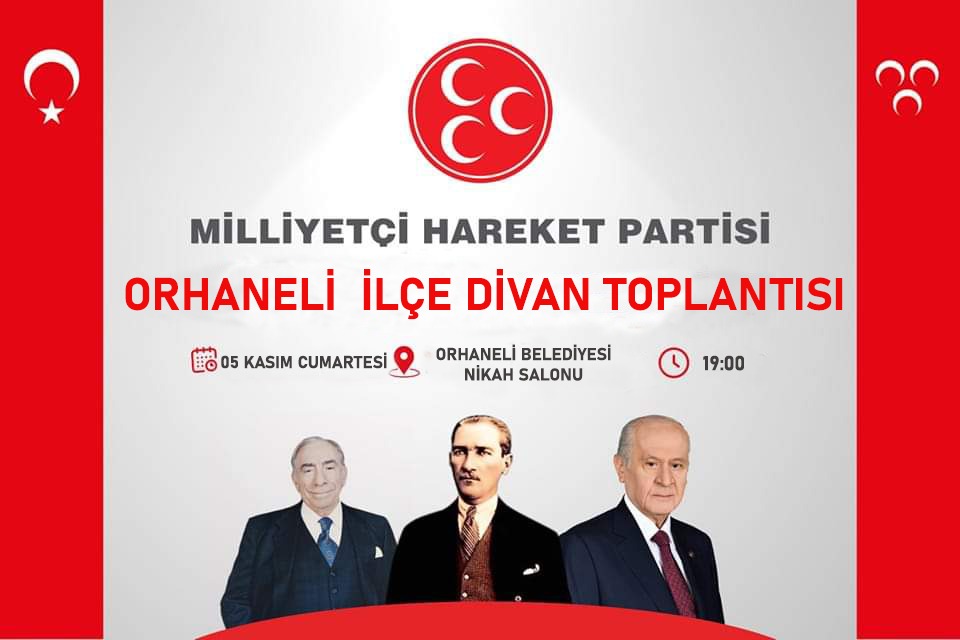Yarın gerçekleşecek olan Divan Toplantımızda tüm dava arkadaşlarımı aramızda görmekten mutluluk duyarız. <a href="/mckalkanci/">M.Cihangir KALKANCI</a> <a href="/MHPBursail/">MHP Bursa</a>