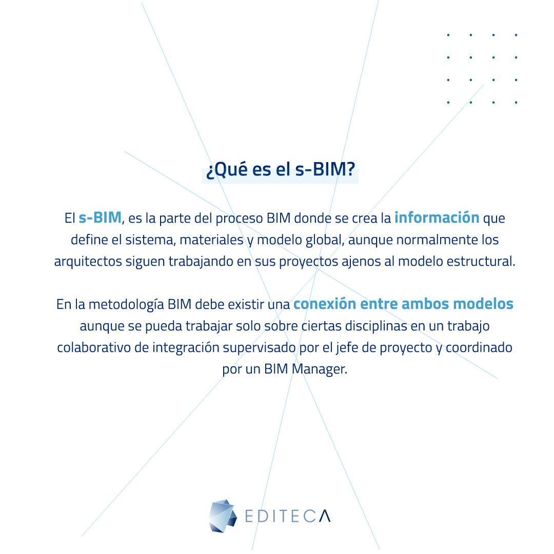 EditecaOnline's tweet photo. El s-BIM es la aplicación del BIM al modelado de estructuras (del inglés, structural-BIM). Pero, ¿qué es lo que hace exactamente?🖥
¡Te lo explicamos!
#BIM #metodologíaBIM #Revit #cursoonline #masteronline #Madrid #modeloBIM #ingeniería #arquitectura #Editeca #formaciónBIM #sBIM https://t.co/aB2rNAN56r