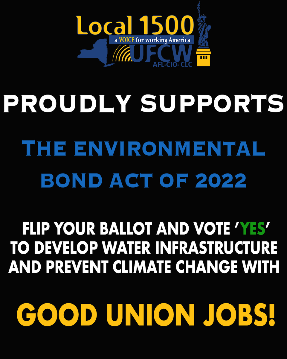 L1500Political's tweet photo. Our union proudly supports pro-worker candidates and policies. A pro-worker future for our state is on the ballot, and UFCW Local 1500 shows up! This is our state, and November 8th is our day to be heard across New York! #Vote #ElectionDay https://t.co/vaOKkxxX9n