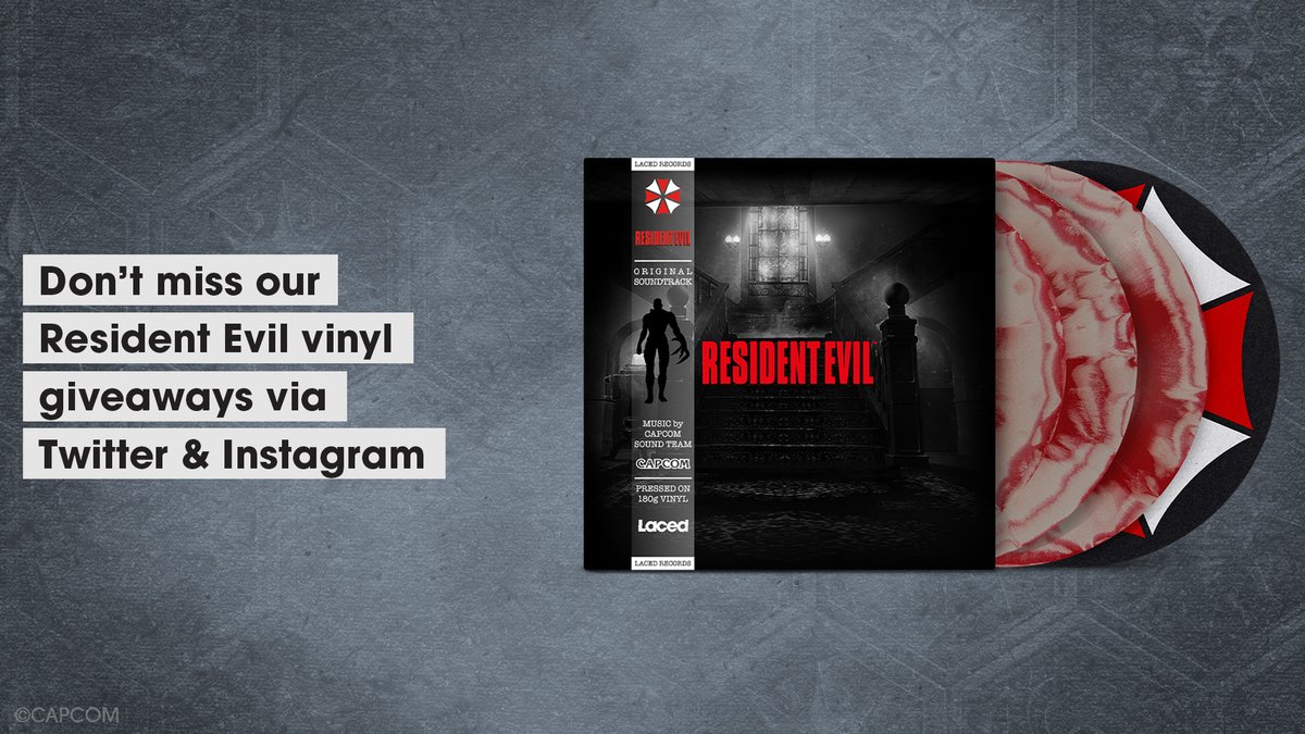 Laced_audio's tweet photo. We’re teaming up with @ResiEvilCentral to give away the #ResidentEvil (1996) Limited Edition vinyl (pre-orders open now: https://t.co/lddjNtoPas)

Two chances to win: 
1. Via Instagram 👉 https://t.co/a2gnNYMfiI
2. In the tweet below 👇

#ResiWAXcomp #REBHFun https://t.co/GsgWTHVCEa