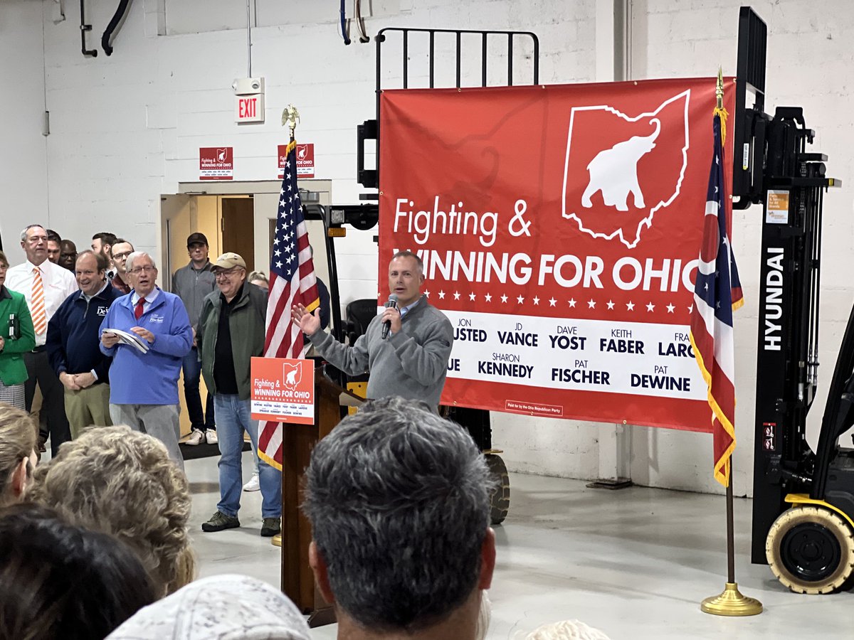 JConnOhio's tweet photo. “The road to the White House and the road to take back Congress runs through Toledo.” - Treasurer @RobertCSprague
#WinningForOhio #LeadRight @ohiogop https://t.co/swWb94dbw4