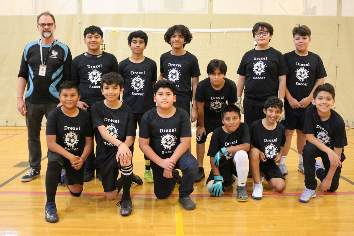 D99Cicero's tweet photo. ⚽️🏆
@D99Cicero would like to congratulate the Drexel Boys &amp; Sherlock Girls soccer teams for winning this year's intramural tournament!

5th &amp; 6th graders get the opportunity to join an after school intramurals club where they play different sports! 

Ask your school how to join! https://t.co/21Nh51VxD5