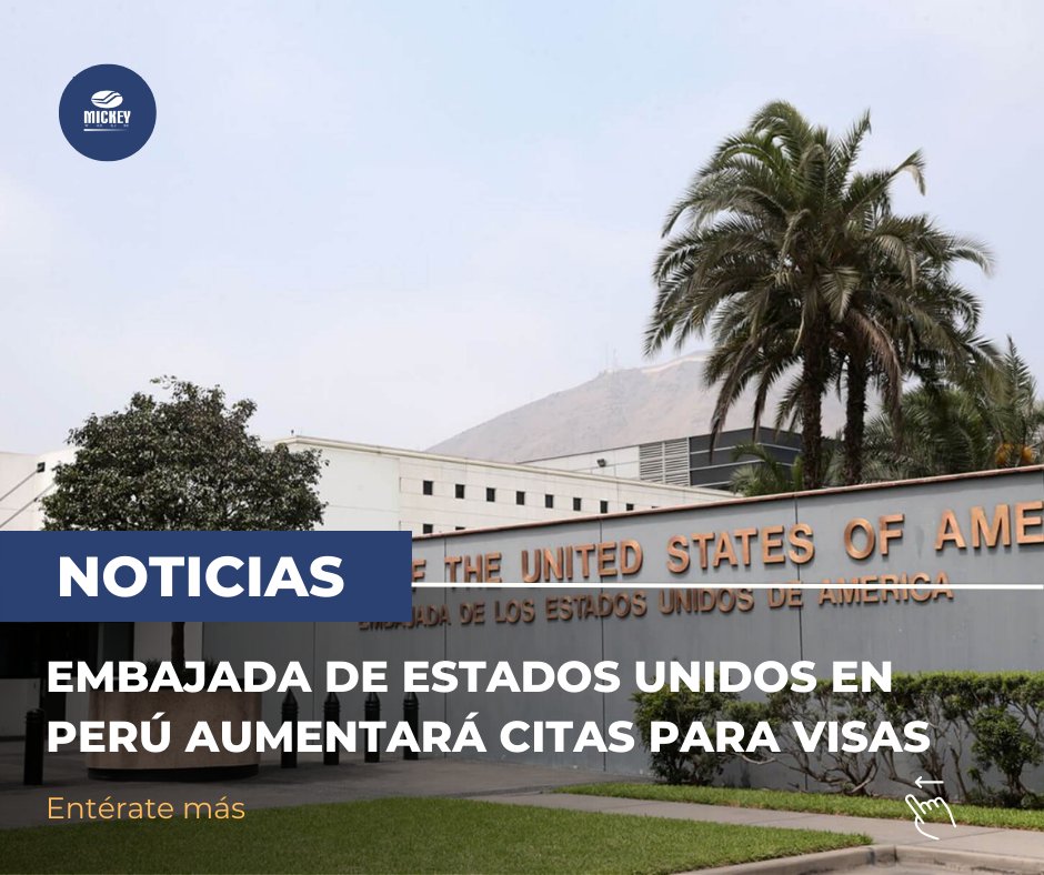 MickeyTour_'s tweet photo. 👏La embajada de Estados Unidos en Perú aumentará las citas para visas de turismo.

¿Necesitas asesoramiento para este proceso? Contáctanos👇

☎️ 224 7633
📩 contacto@mickeytourperu.com
https://t.co/7PviEojXMl

#viajes #visas #visadeturista #EmbajadaDeEstadosUnidos #peru https://t.co/w0HQMzZPFV