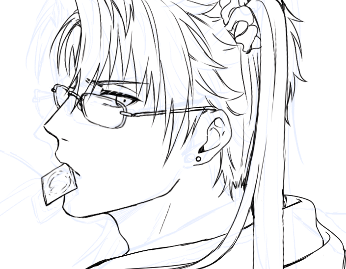下書きはバミり 