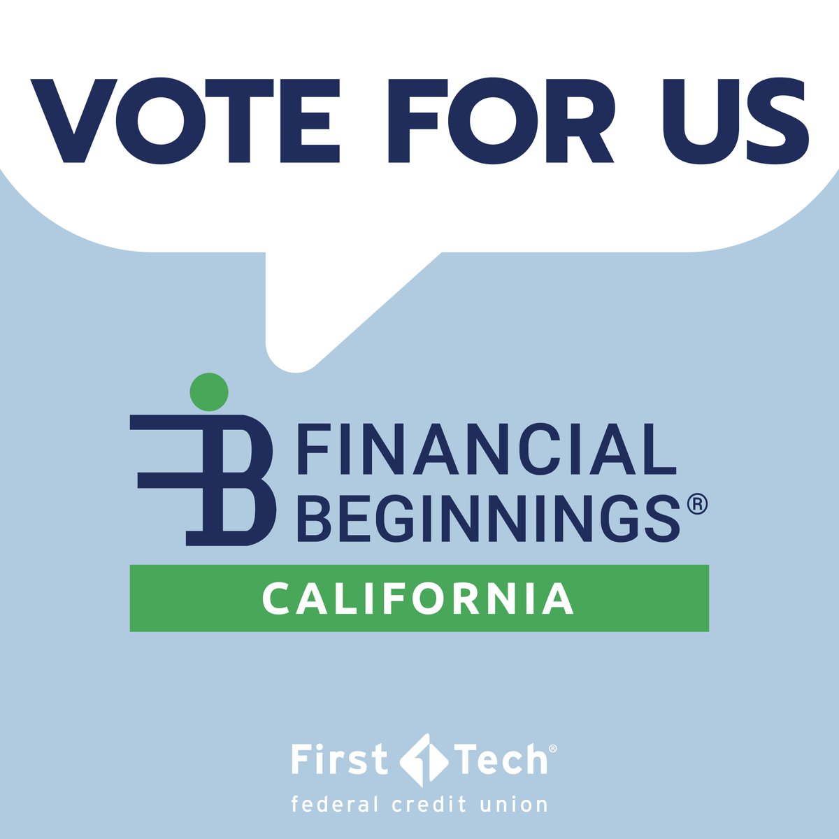 Election Day may be right around the corner, but you can vote today for FinBeg California! They're in the running for a $7,500 grant during <a href="/FirstTechFed/">First Tech Fed</a> Season of Giving! Vote for FinBeg CA before Nov. 24th at bit.ly/3e1X0TC – it only takes a second! #FirstTechGives
