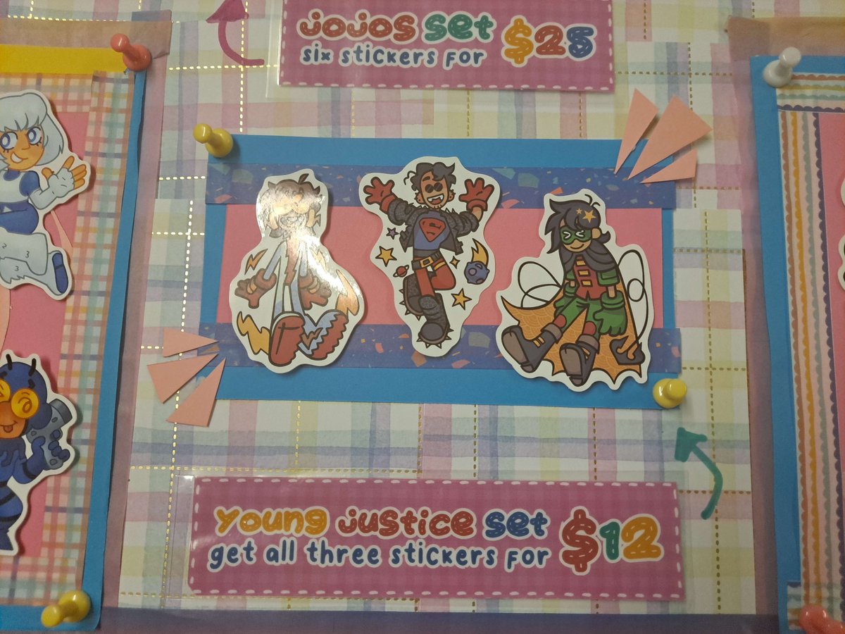 this is crazy. you can get my YOUNG JUSTICE charms &amp; stickers, AND a higurashi print by me at @from_felidae and @tallykale 's table at BRISNOVA alongside their excellent work . https://t.co/7gxPJimqpz 