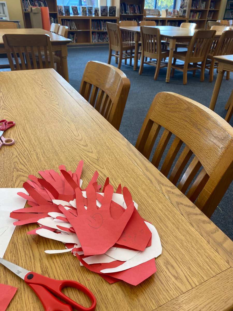 DedhamMSLibrary's tweet image. On to Veteran’s Day! Come check out our displays, and help us to make a “hands across America” bulletin board!