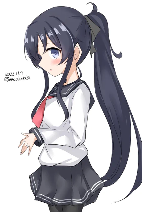 #艦これ版深夜の真剣お絵描き60分一本勝負#艦これ版真剣お絵描き60分一本勝負_20221104暁ちゃん 