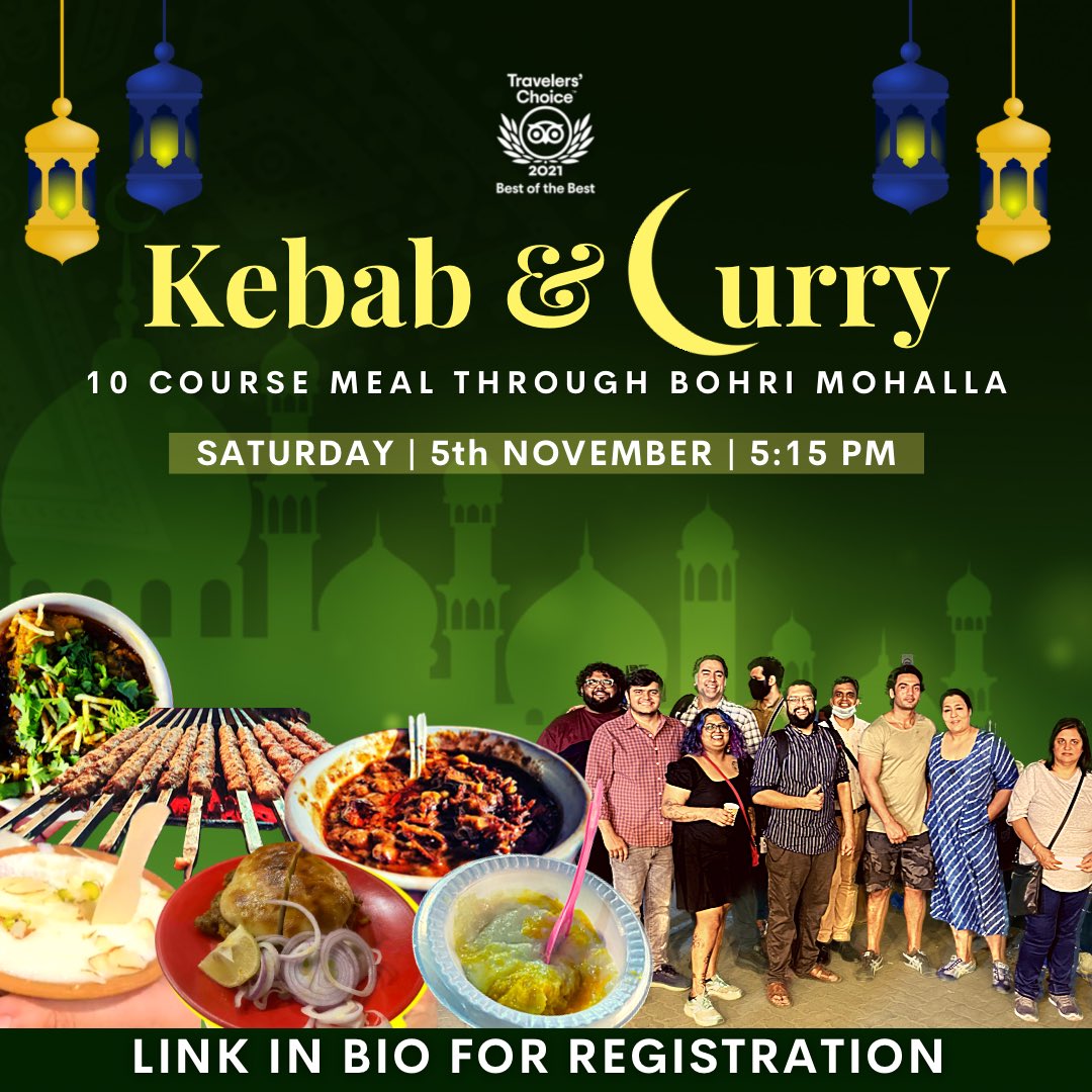 NFPexplore's tweet image. Buckle up and sign yourself up for a sensory experience like no other with a 10 course meal that alternates between sweet and savoury dishes — in true Bohri style.

Join us on this delicious food trail this Saturday, click on the link in bio and register.
#foodwalk #nfpexplore