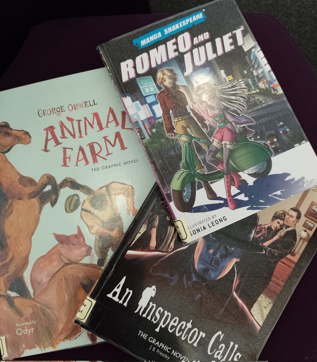 SancroftLibrary's tweet photo. Calling all Lit students! Find a different way into these classics - the graphic novels have arrived in the Library....📚 https://t.co/AypPiCm2td