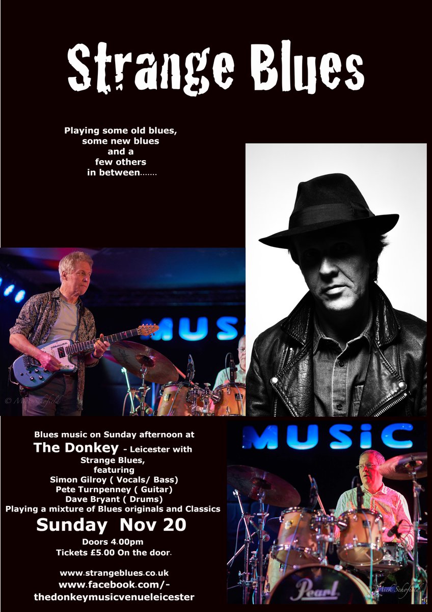 StrangeBlues's tweet photo. Time to get those blues on stage at THE Donkey Leicester on Sun - Nov 20 4pm people xxxxx https://t.co/9niwADZidO