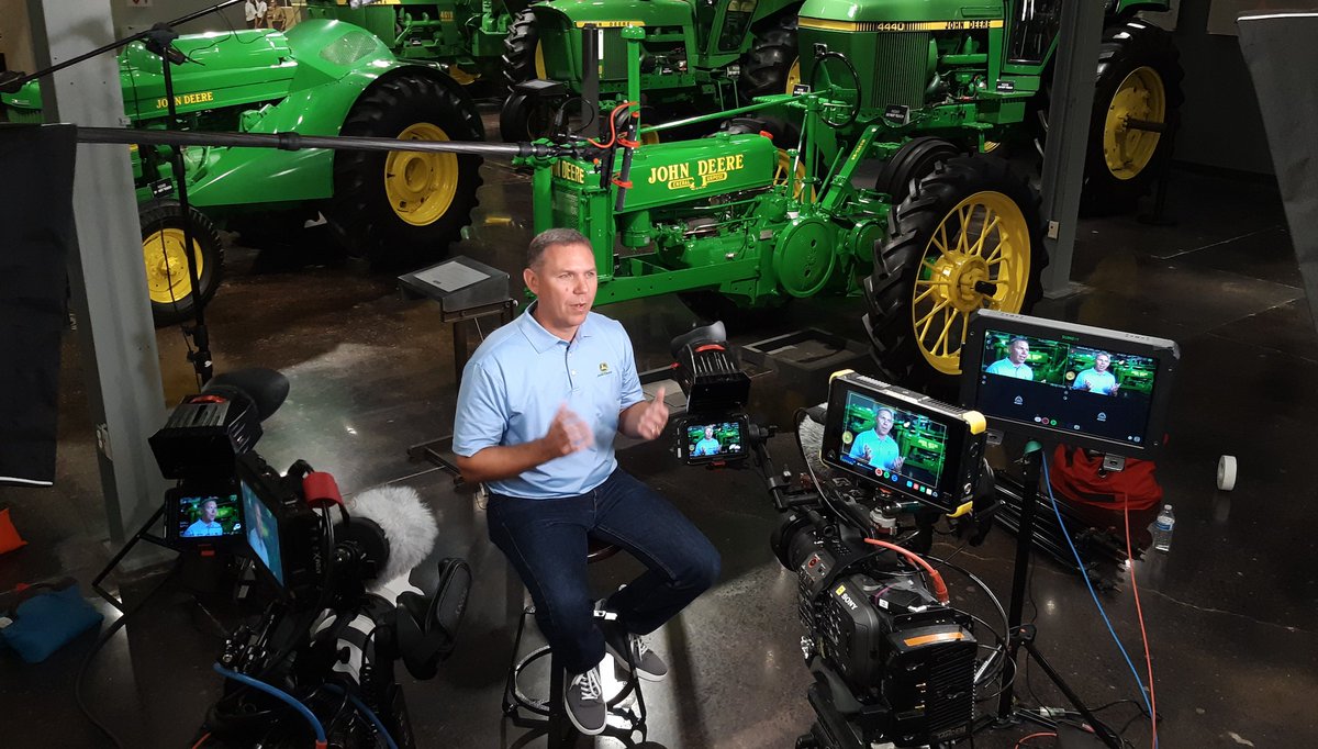 RumJungleMedia's tweet photo. On set at the @JohnDeere Museum in Waterloo, IA https://t.co/Br4hfP0YUx