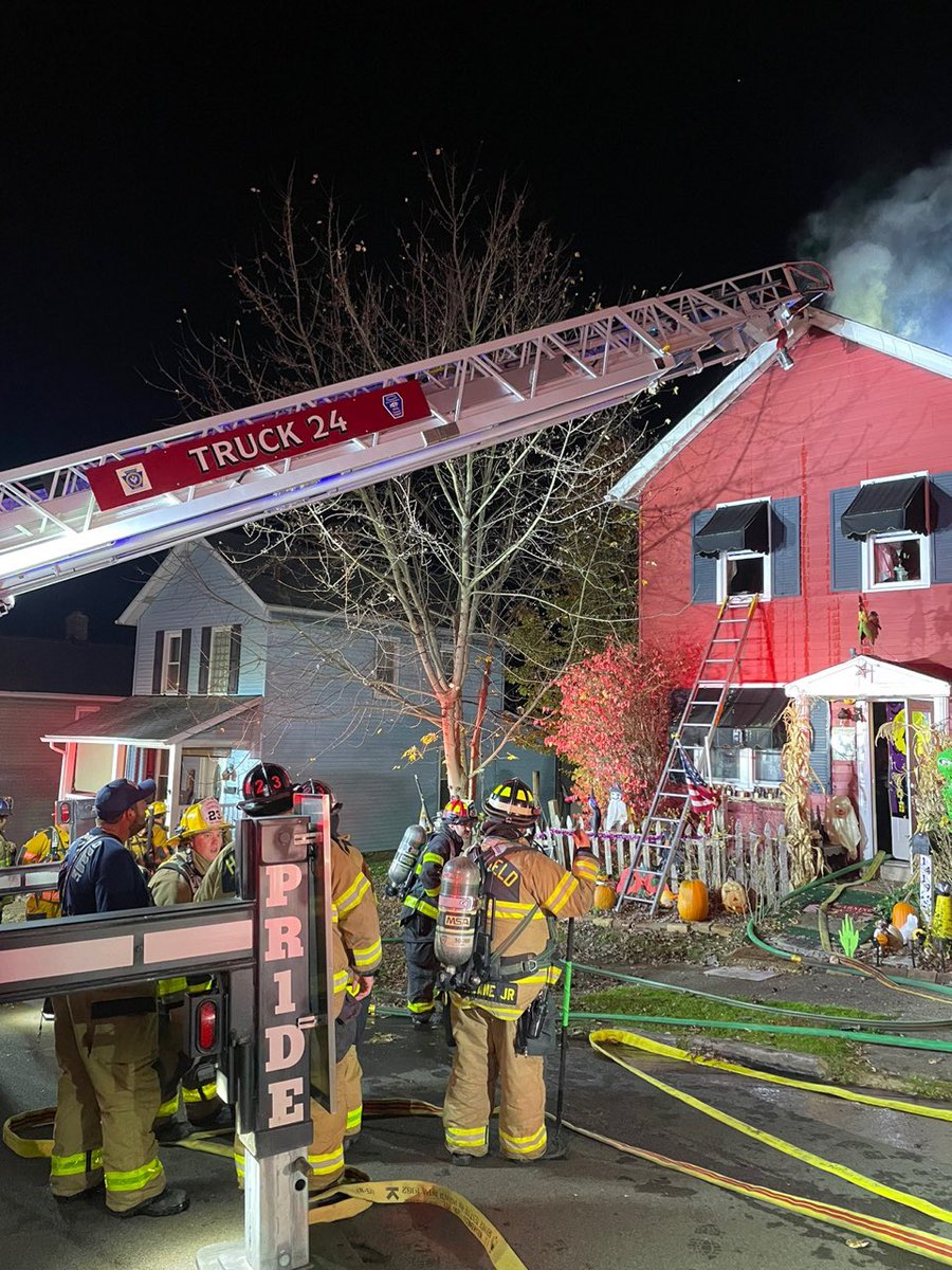 SWGFD24's tweet image. 24 Truck assisted South Greensburg last night on a house fire.  The first alarm was activated last night just before midnight for an attic fire.  The Truck arrived as the 2nd unit behind 32 Engine and went to work last the first due Truck Company.  Crews were on scene for 2 hours