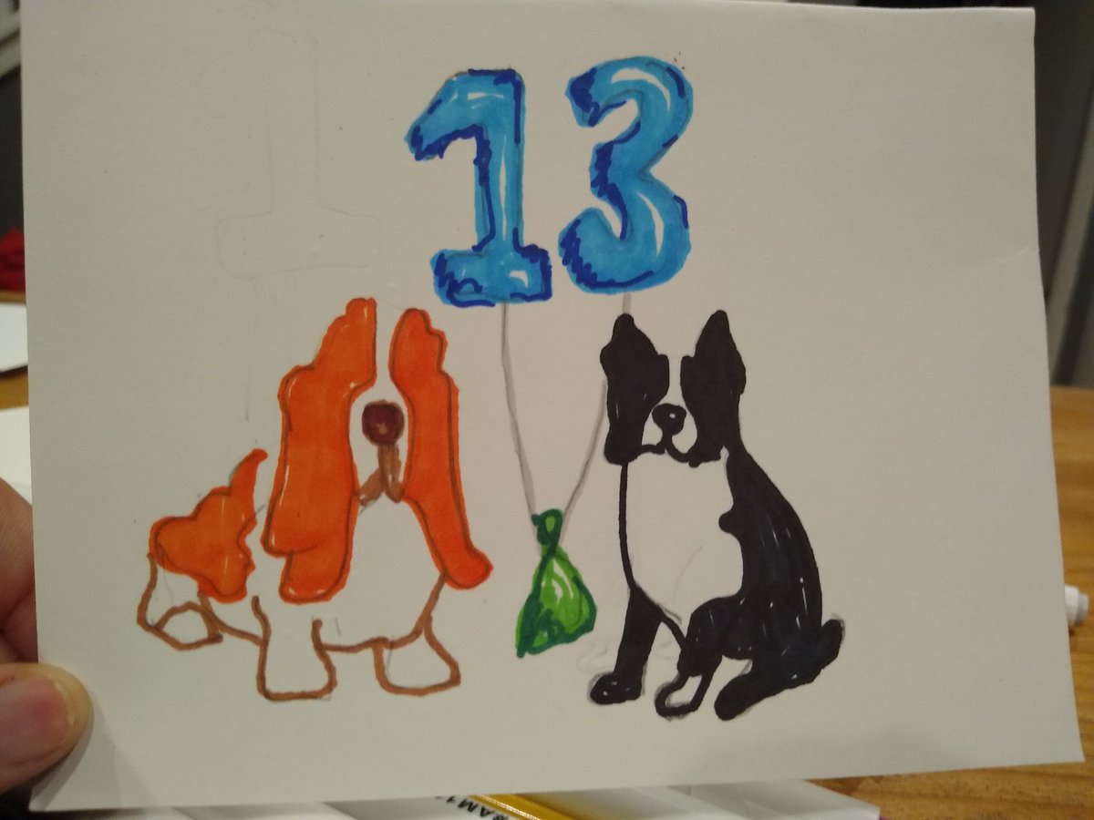 shannon_ohwells's tweet image. GM. Celebrating my son's birthday with lasagna and cheesecake. Thank you son for loving our pups and my bad marker drawings. You have helped to wake up the artist in me after a long, long hibernation. You make the world a better place. Love, mama.