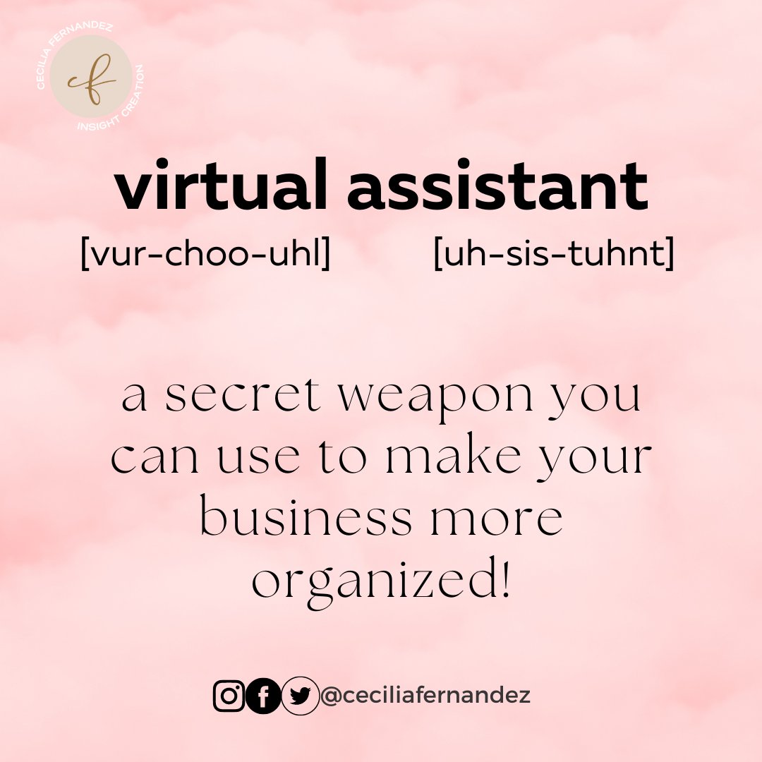 CecillFernandez's tweet image. A Virtual Assistant is like a secret weapon to make your business organized and efficient. With the help of a virtual assistant, you can get everything done in less time and with fewer errors.  ⌛👩‍💻

#DependableVirtualAssistant
#VACecil
#OpentoWork